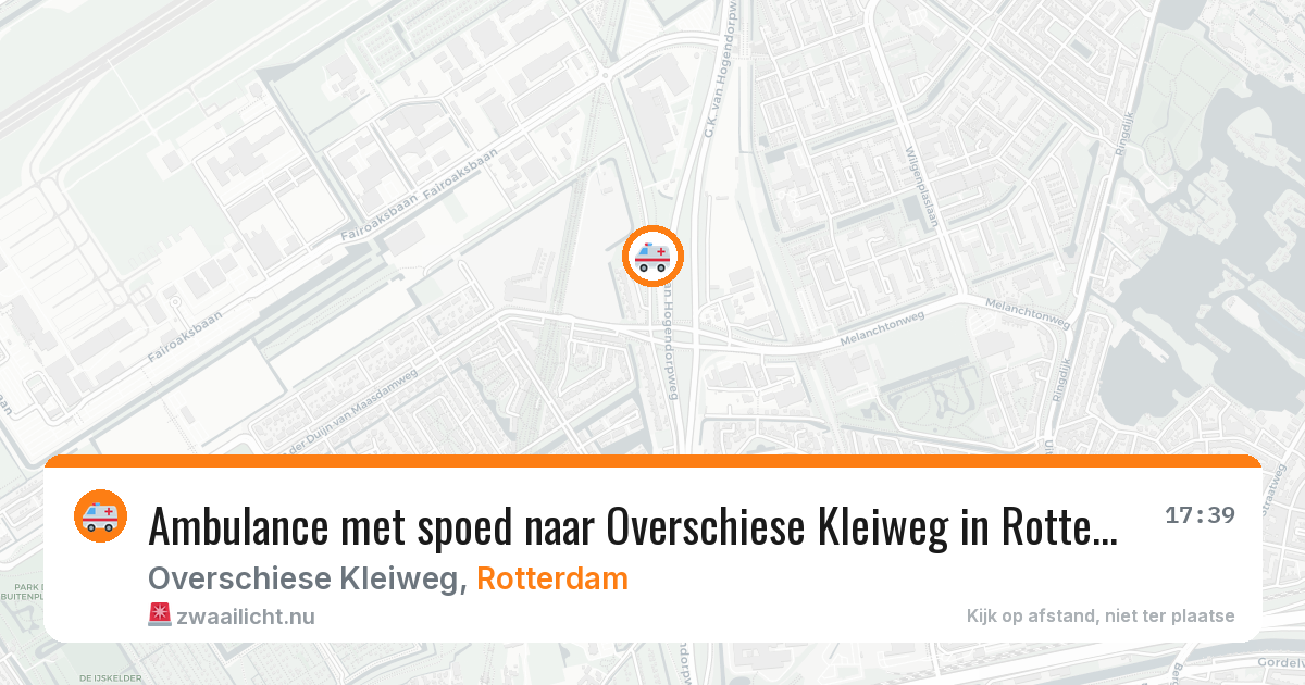 Ambulance met spoed naar Overschiese Kleiweg in Rotterdam — 27 mei 2026