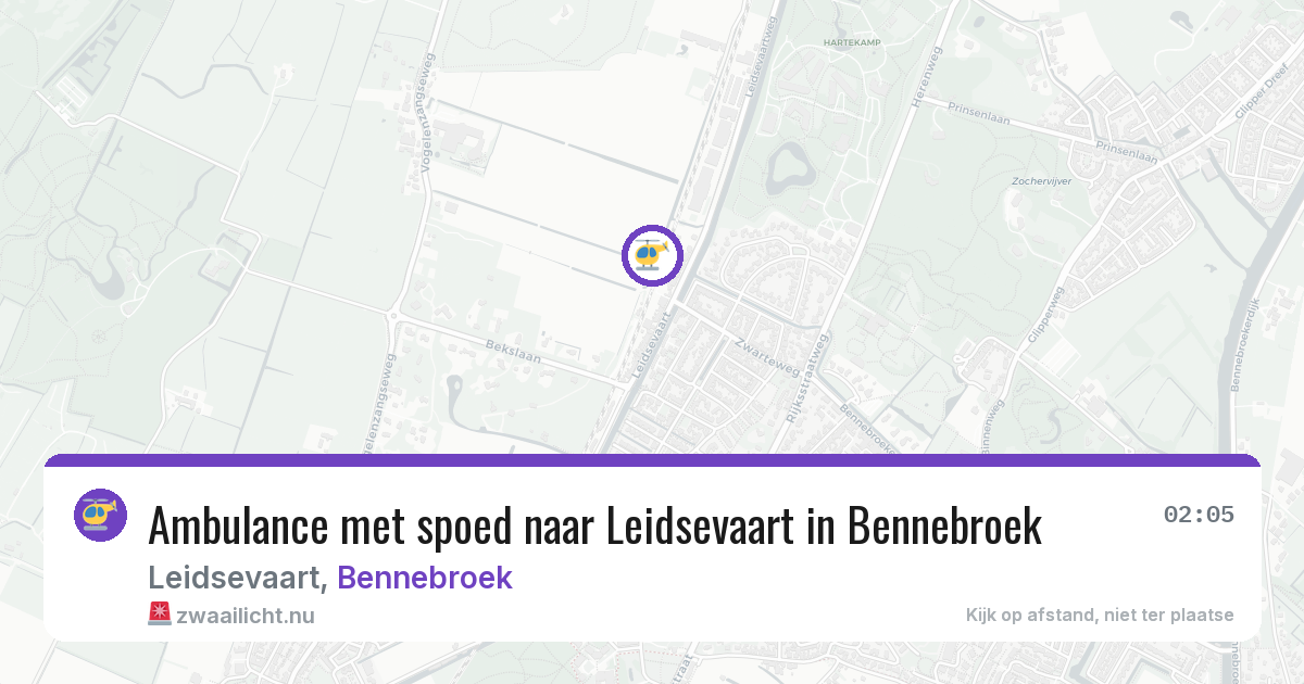 Ambulance met spoed naar Leidsevaart in Bennebroek — 10 mei 2026