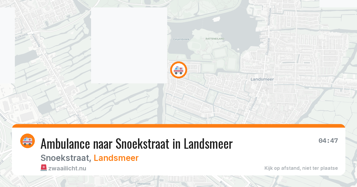 Ambulance naar Snoekstraat in Landsmeer — 9 jul 2026