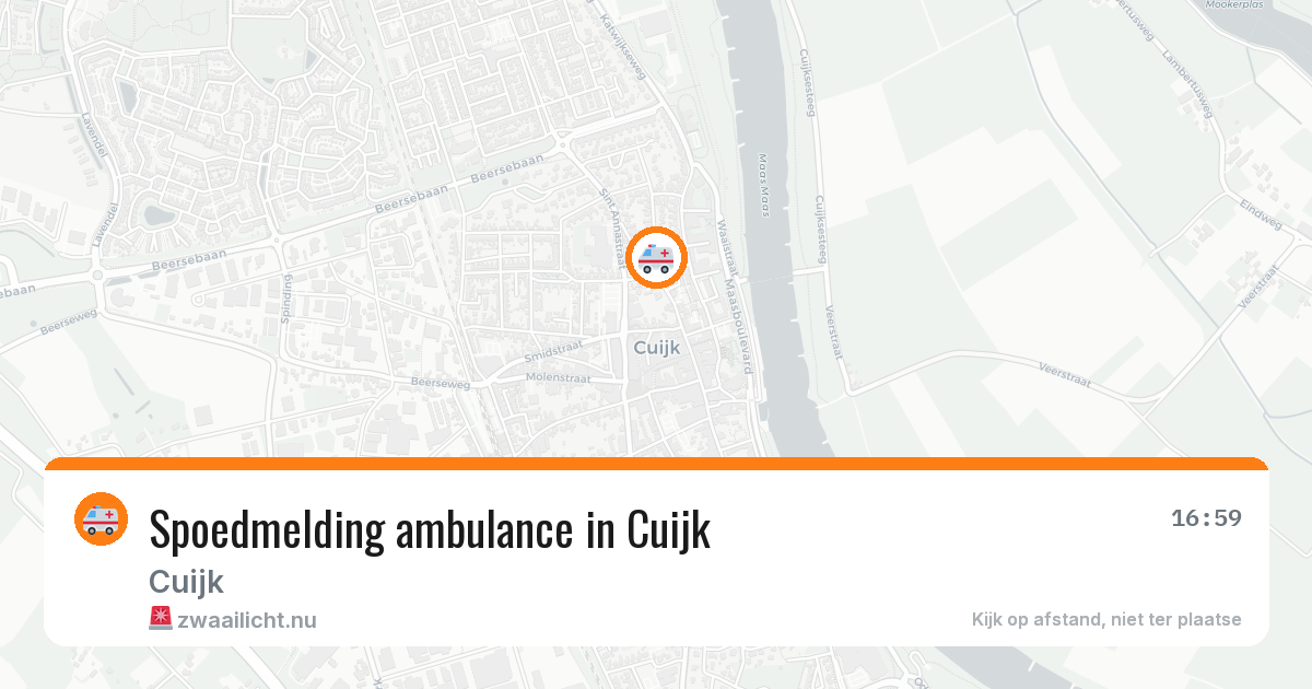 Spoedmelding ambulance in Cuijk — 20 jul 2026