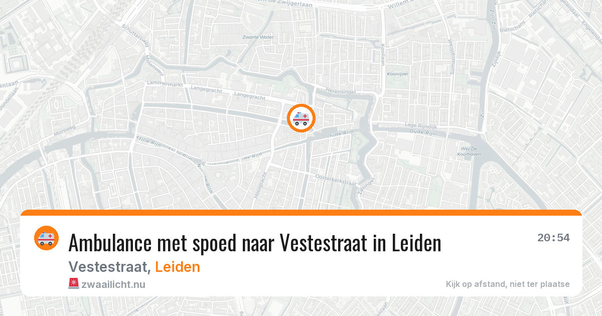 Ambulance met spoed naar Vestestraat in Leiden — 24 jul 2026