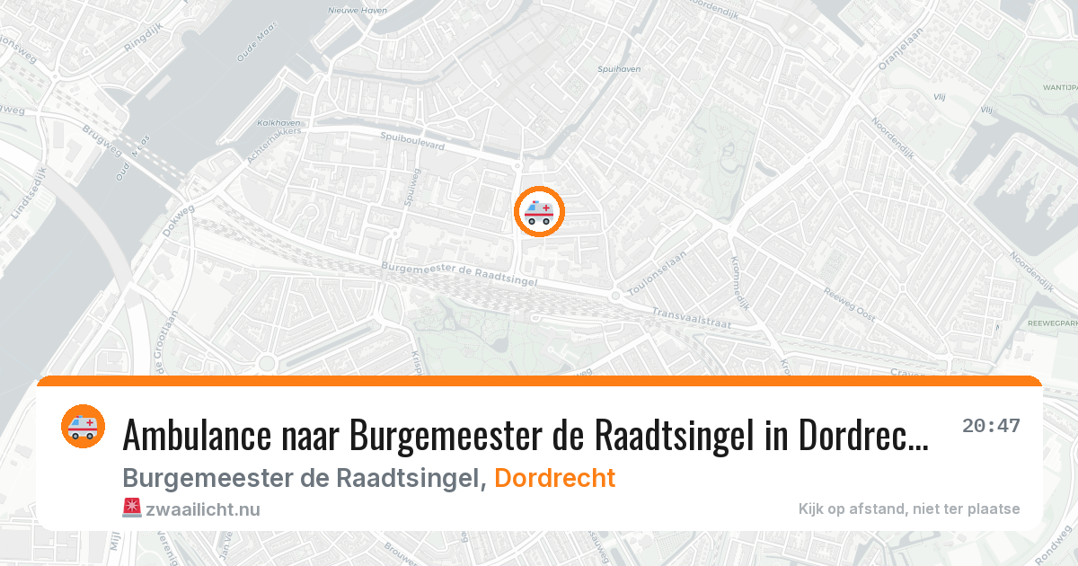 Ambulance naar Burgemeester de Raadtsingel in Dordrecht — 14 mei 2026