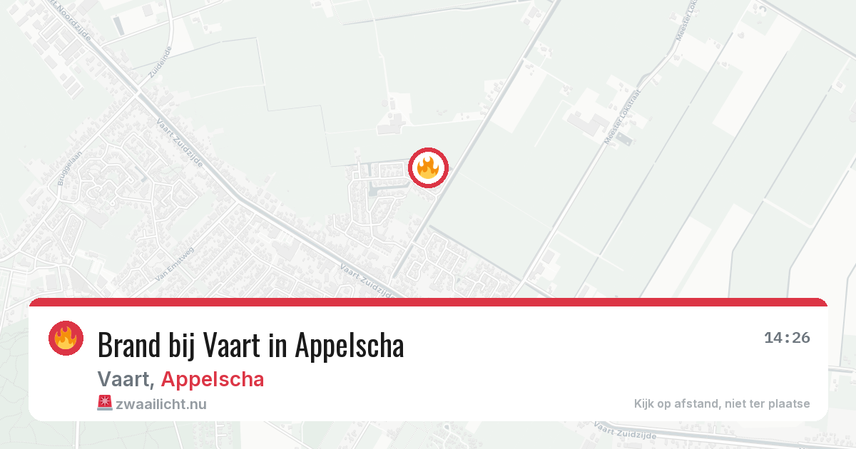 Brand bij Vaart in Appelscha — 24 mrt 2026