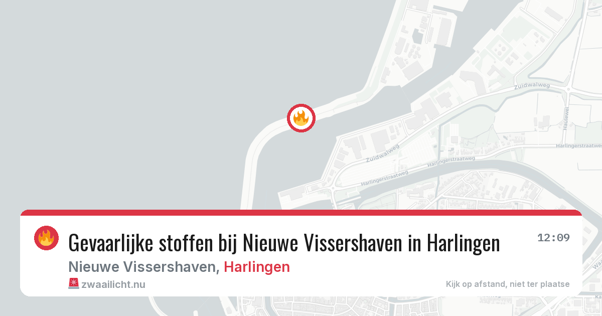 Gevaarlijke stoffen bij Nieuwe Vissershaven in Harlingen — 17 jul 2026