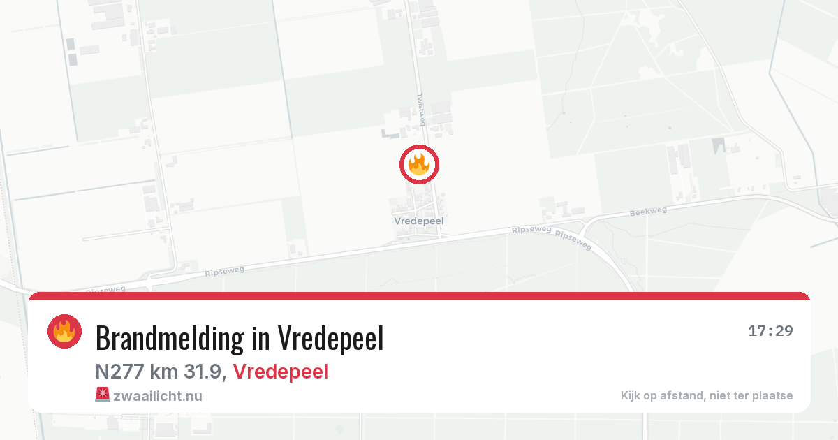Brandmelding in Vredepeel — 19 jul 2026