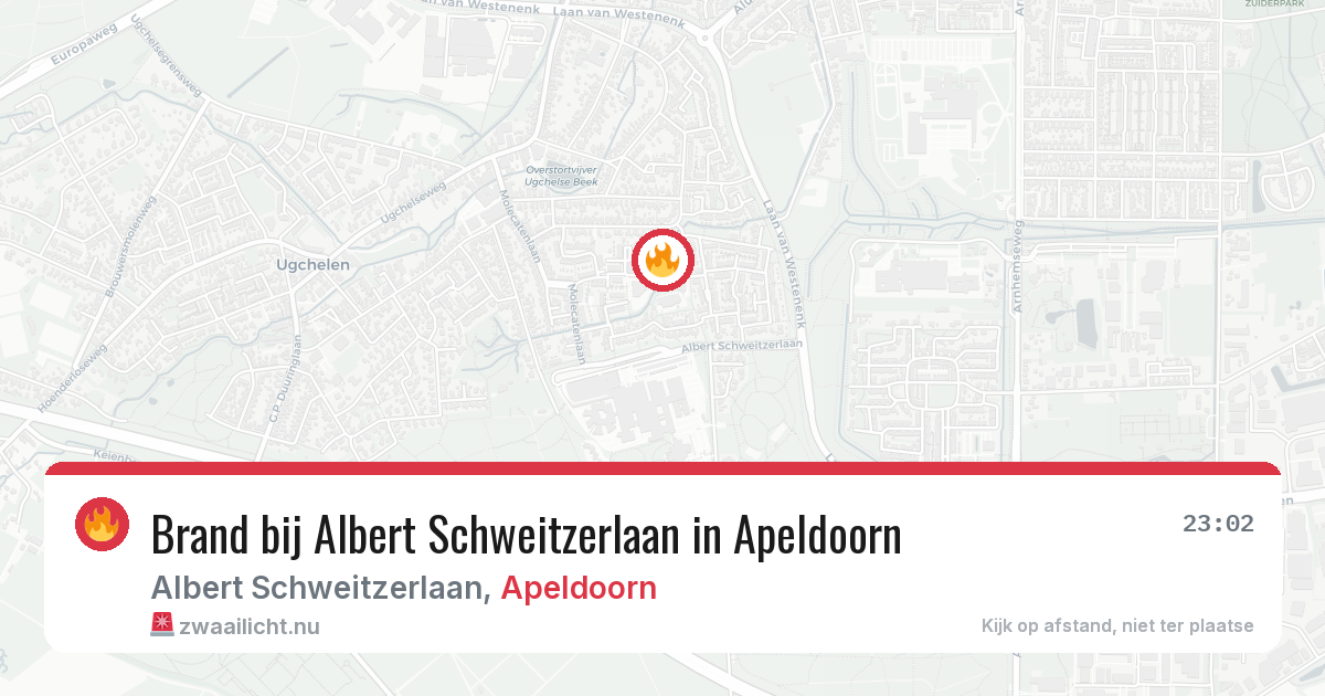 Brand bij Albert Schweitzerlaan in Apeldoorn — 15 mei 2026