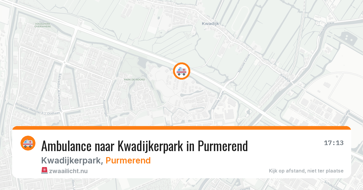 Ambulance naar Kwadijkerpark in Purmerend — 20 jul 2026