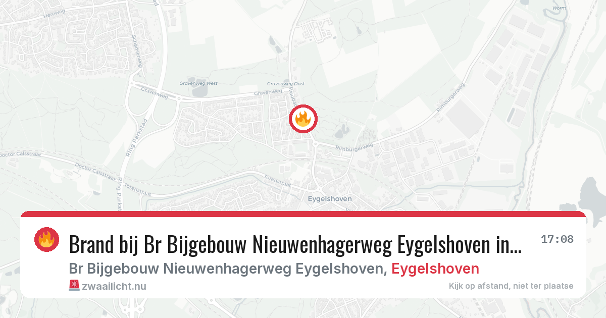 Brand bij Br Bijgebouw Nieuwenhagerweg Eygelshoven in Eygelshoven — 17 jul 2026