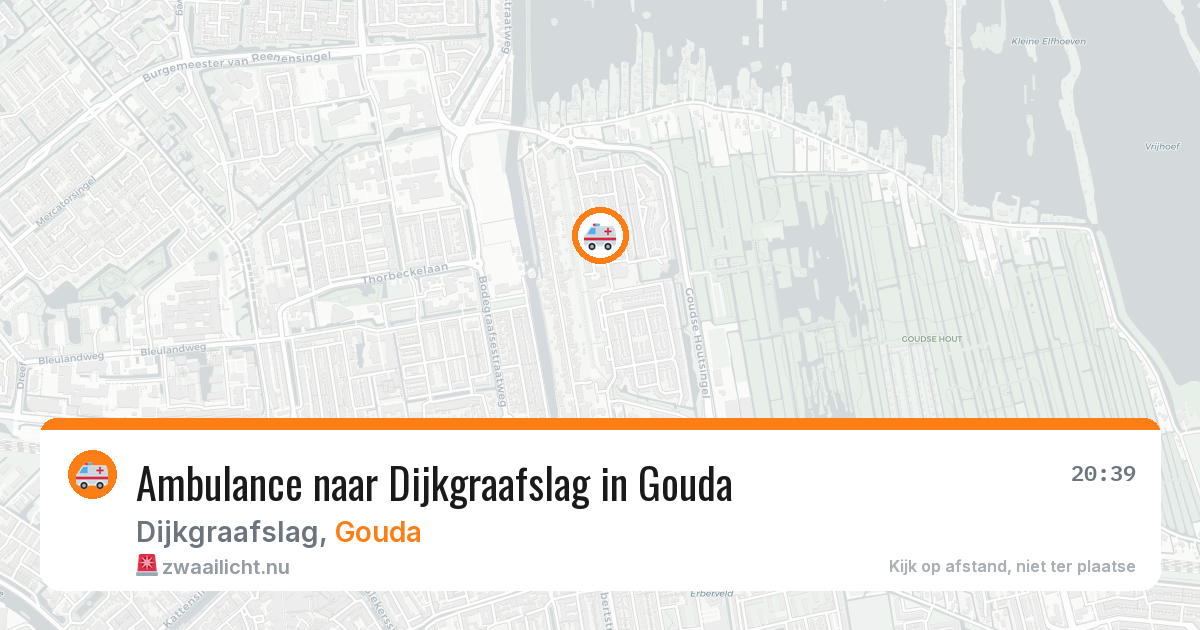 Ambulance naar Dijkgraafslag in Gouda — 21 apr 2026