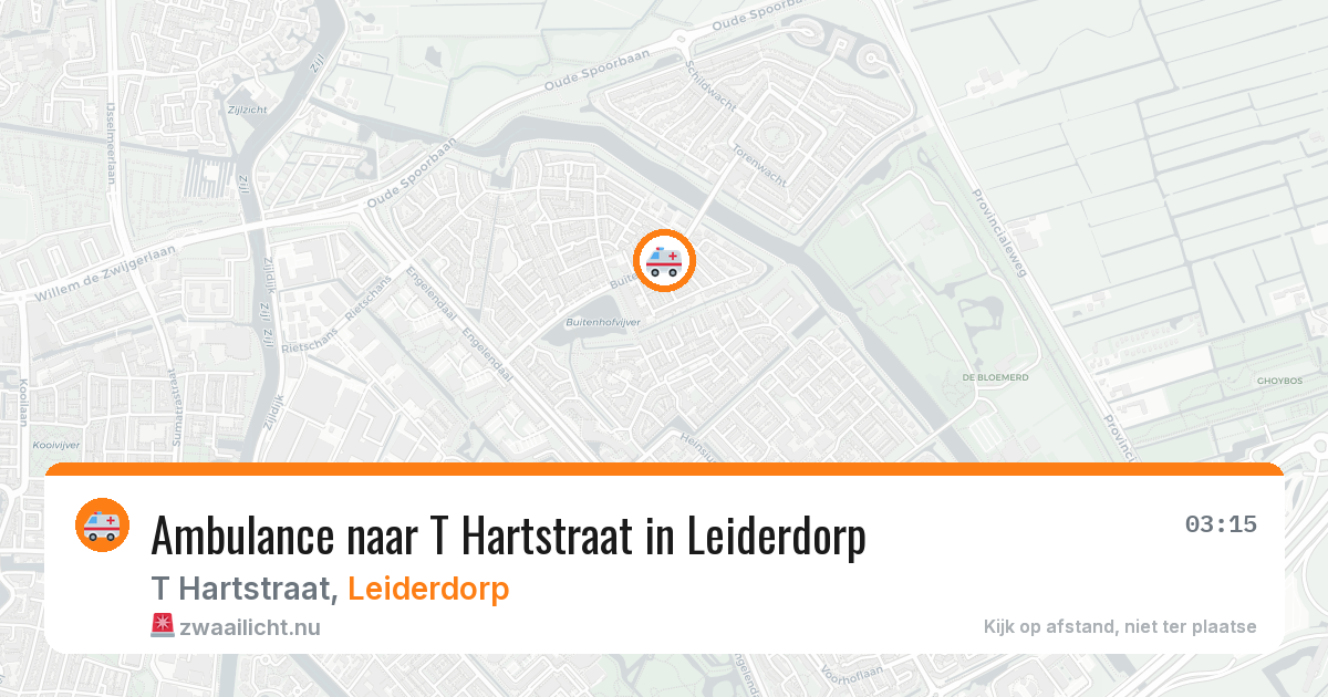Ambulance naar T Hartstraat in Leiderdorp — 22 jul 2026