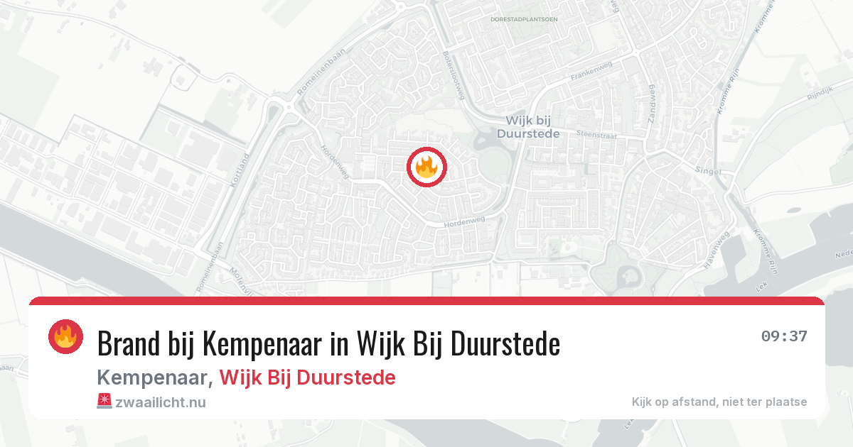 Brand bij Kempenaar in Wijk Bij Duurstede — 2 jun 2026