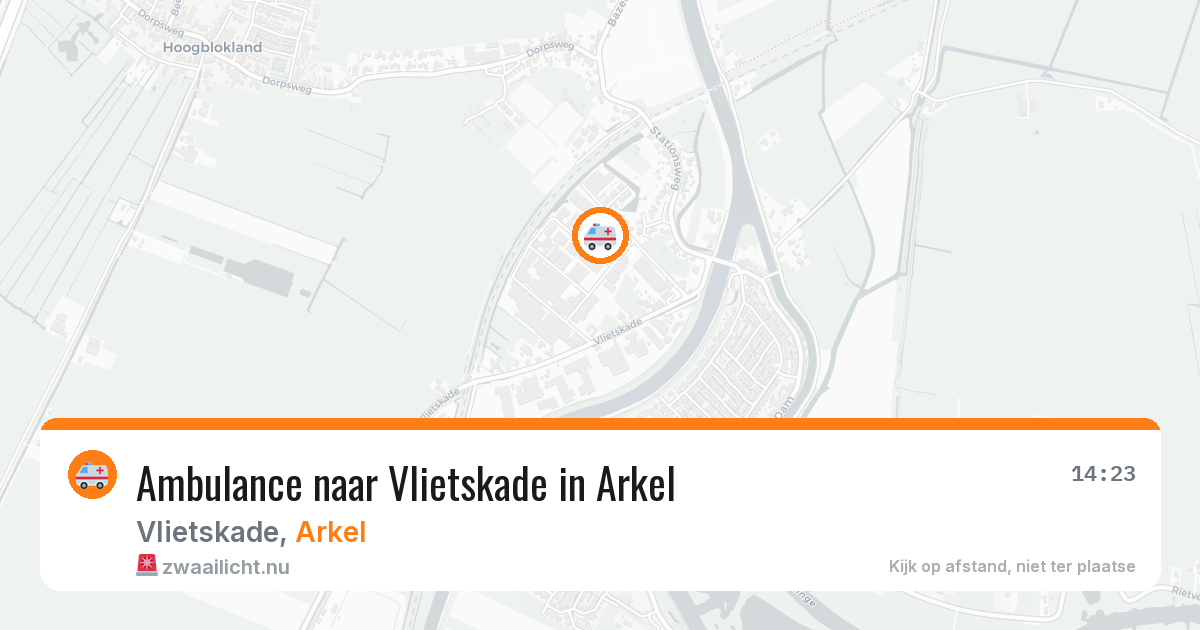 Ambulance naar Vlietskade in Arkel — 21 mrt 2026