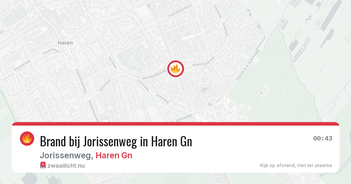 Brand bij Jorissenweg in Haren Gn — 11 mei 2026
