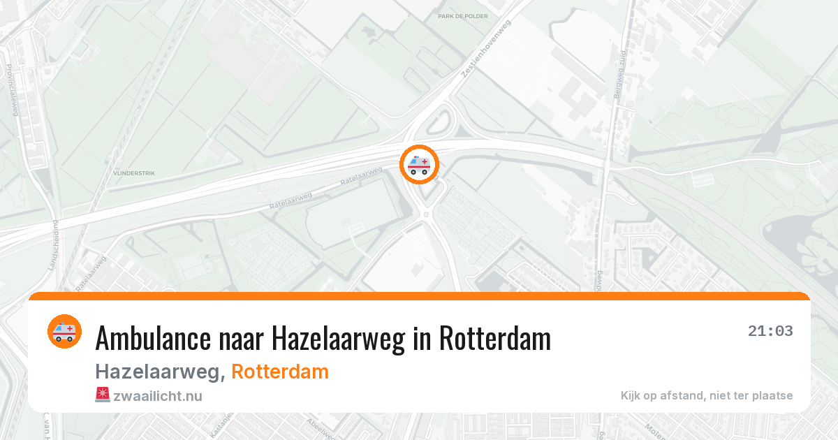 Ambulance naar Hazelaarweg in Rotterdam — 12 mei 2026