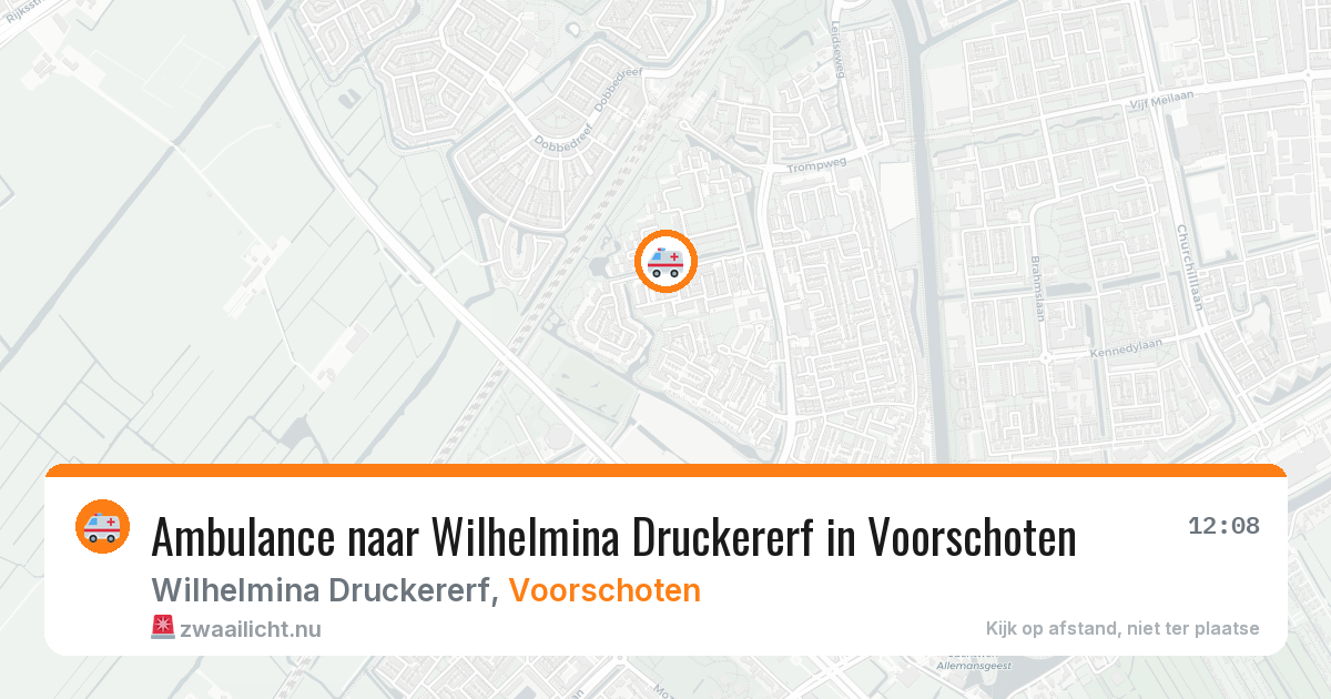Ambulance naar Wilhelmina Druckererf in Voorschoten — 21 jul 2026