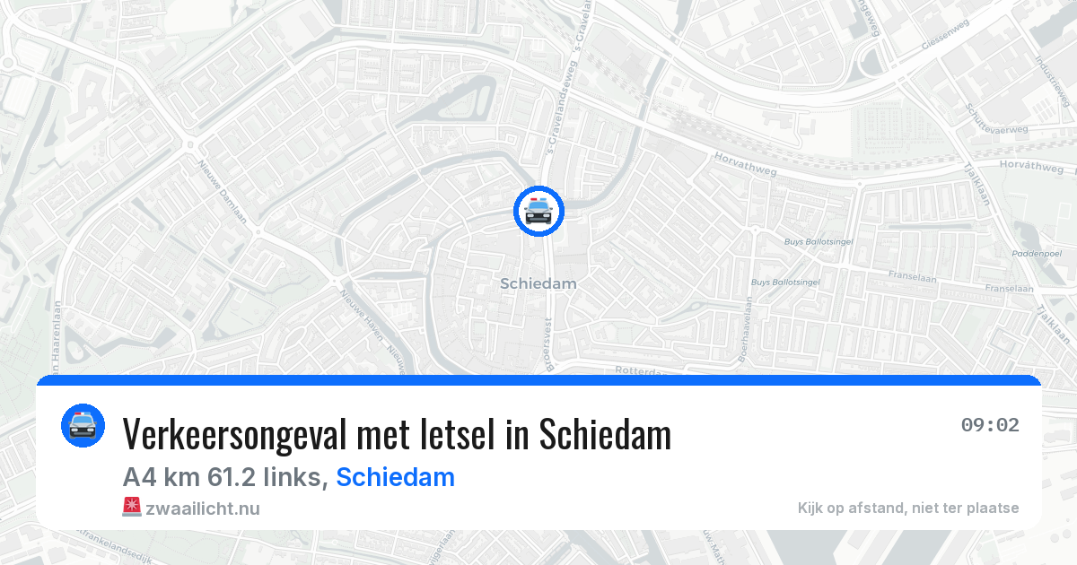 Verkeersongeval met letsel in Schiedam — 23 mrt 2026