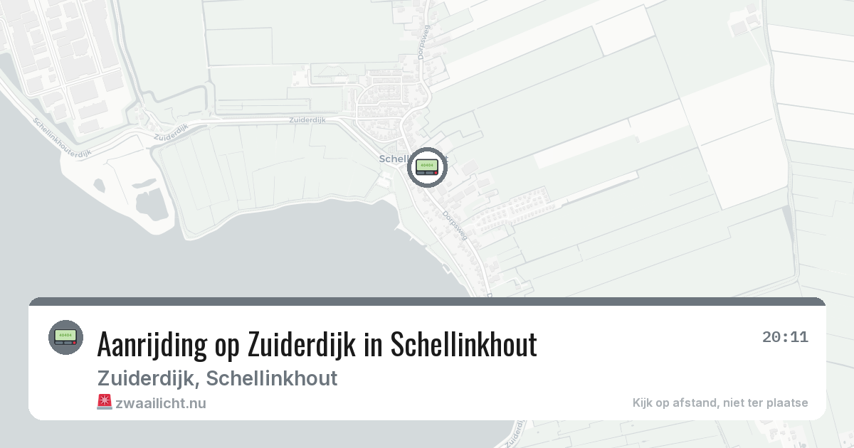 Aanrijding op Zuiderdijk in Schellinkhout — 13 feb 2026