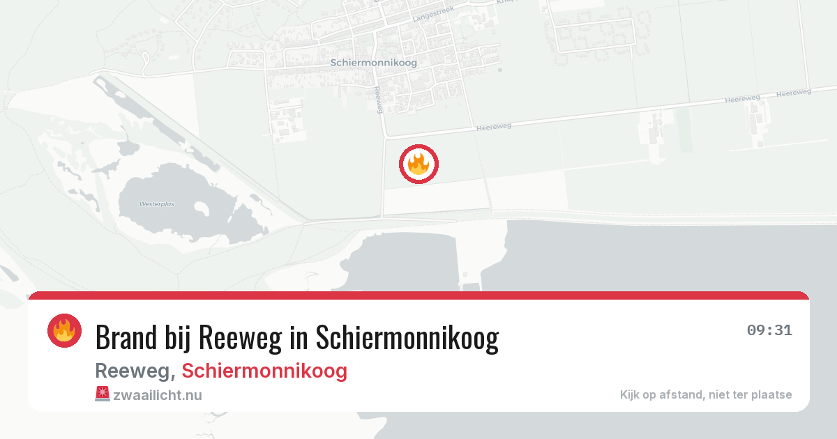 Brand bij Reeweg in Schiermonnikoog — 8 jul 2026