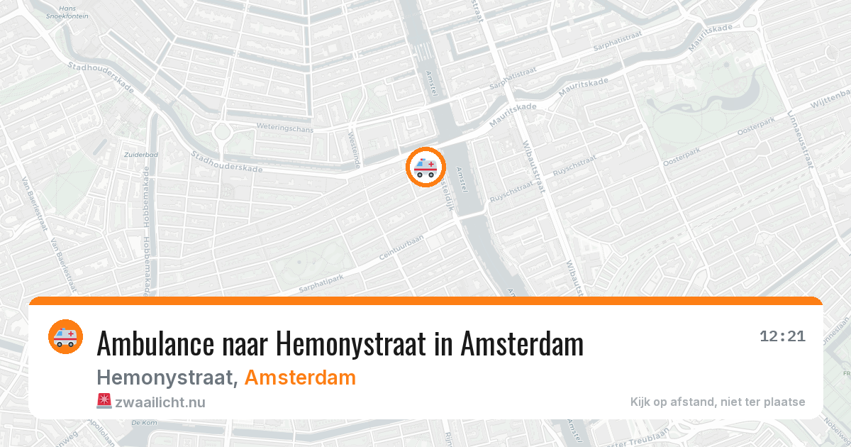 Ambulance naar Hemonystraat in Amsterdam — 20 mei 2026