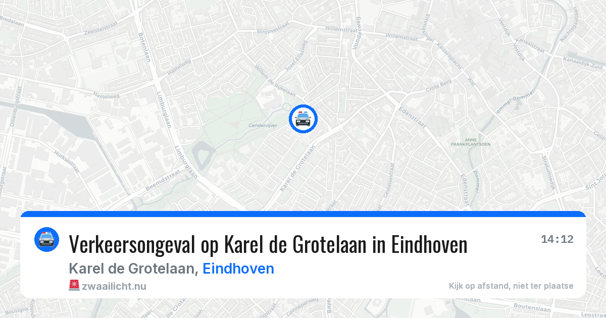 Verkeersongeval op Karel de Grotelaan in Eindhoven — 9 jul 2026