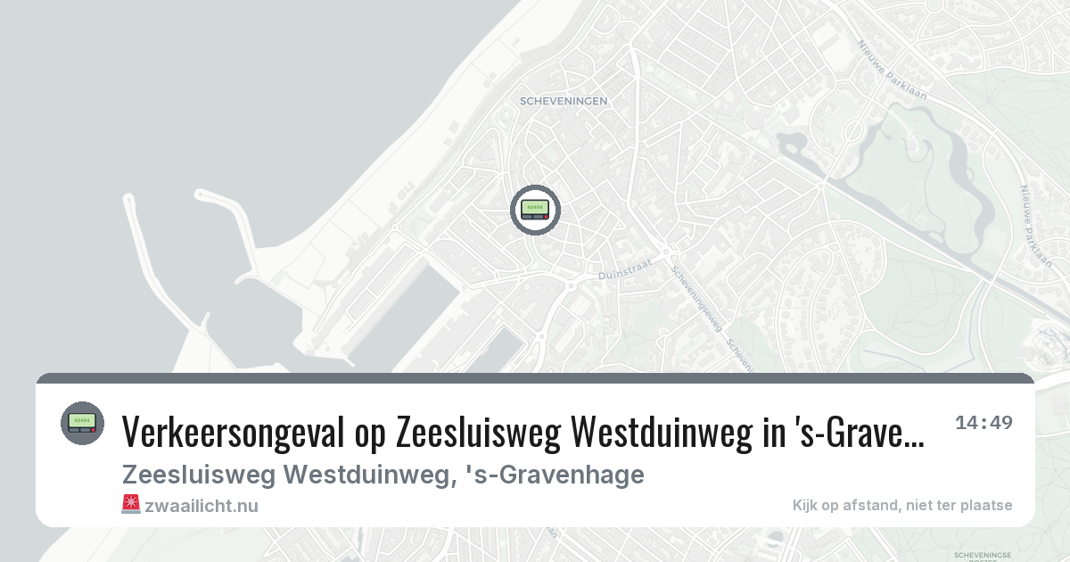 Verkeersongeval op Zeesluisweg Westduinweg in 's-Gravenhage — 3 feb 2026
