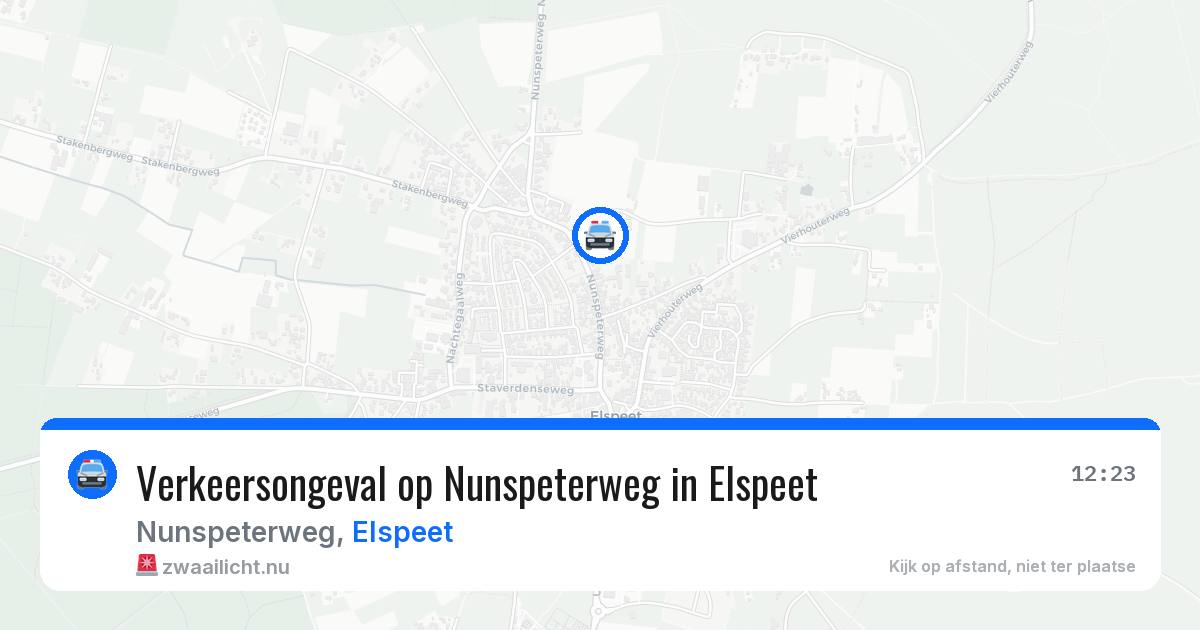 Verkeersongeval op Nunspeterweg in Elspeet — 1 jul 2026