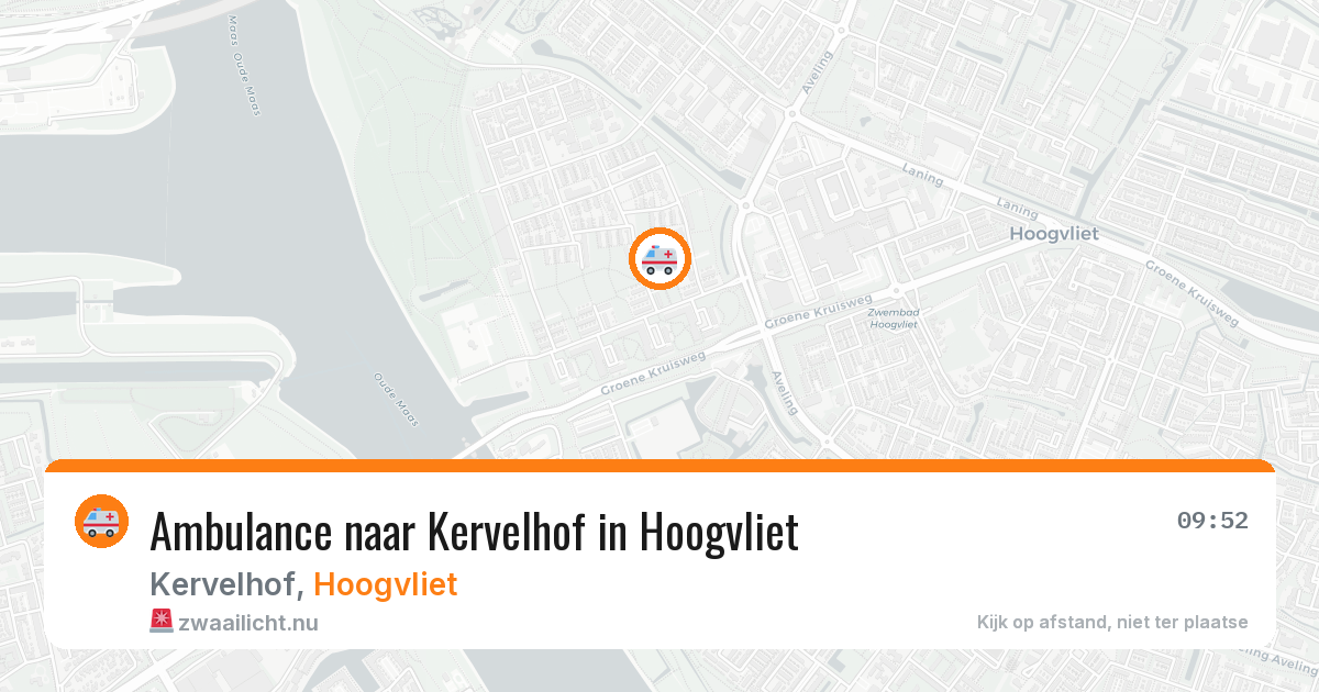 Ambulance naar Kervelhof in Hoogvliet — 24 jul 2026