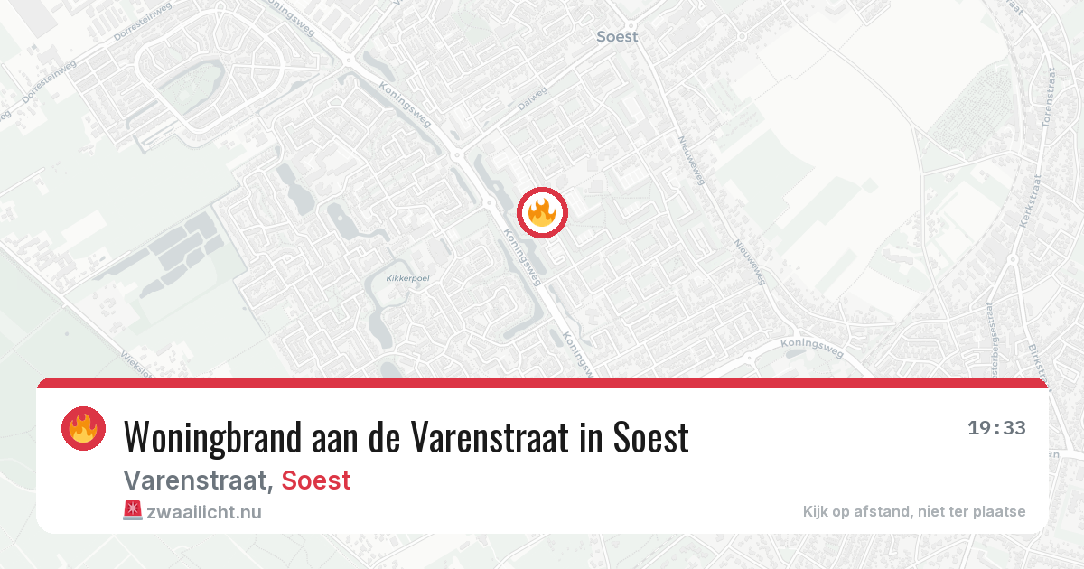 Woningbrand aan de Varenstraat in Soest — 22 apr 2026
