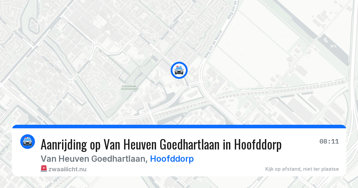 Aanrijding op Van Heuven Goedhartlaan in Hoofddorp — 21 jul 2026