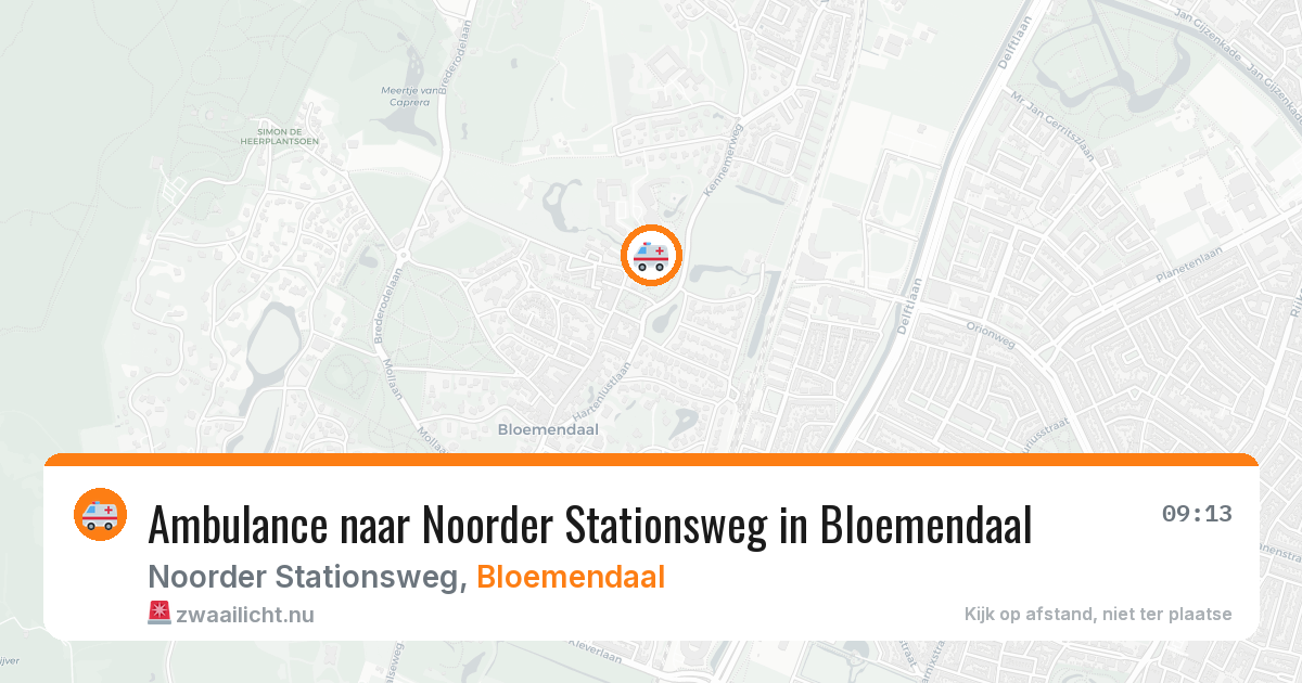 Ambulance naar Noorder Stationsweg in Bloemendaal — 31 mei 2026