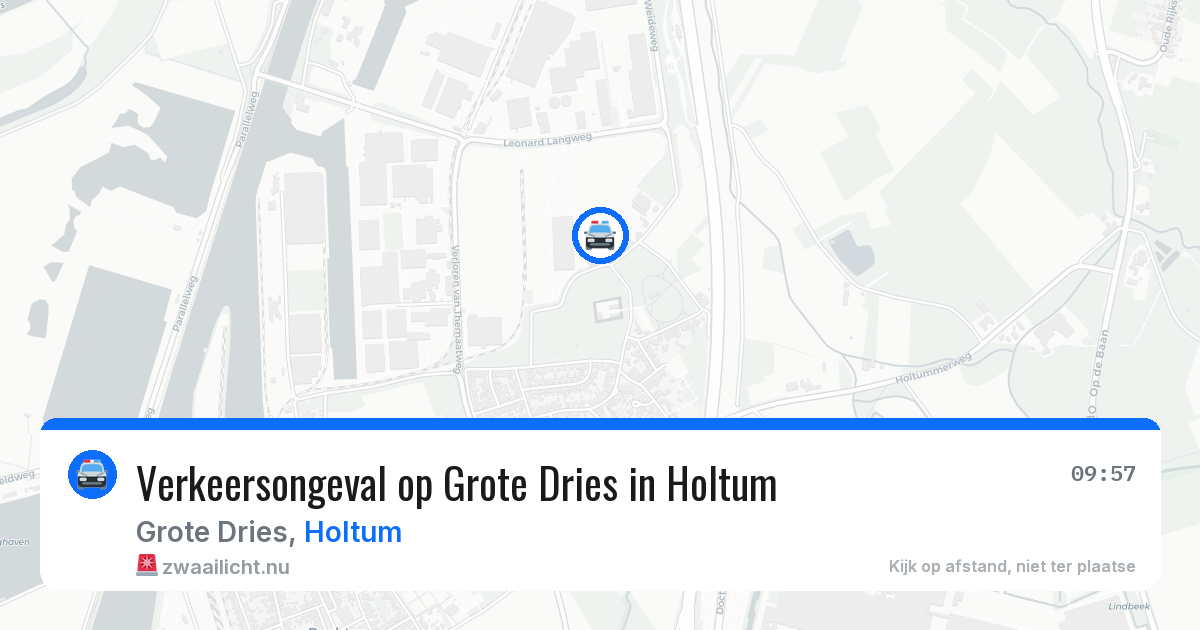 Verkeersongeval op Grote Dries in Holtum — 24 apr 2026