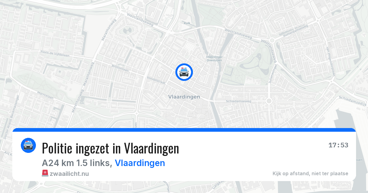 Politie ingezet in Vlaardingen — 11 mei 2026 | 🚨 Zwaailicht.nu