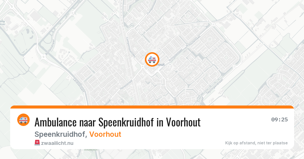 Ambulance naar Speenkruidhof in Voorhout — 27 apr 2026