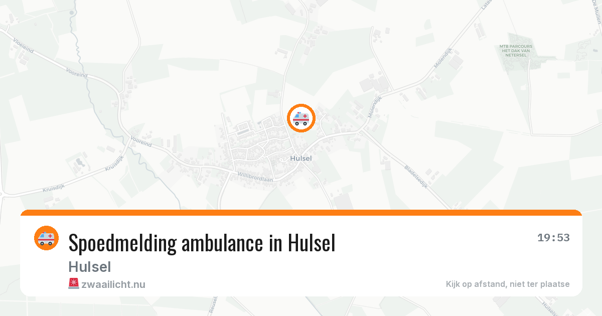 Spoedmelding ambulance in Hulsel — 21 jul 2026