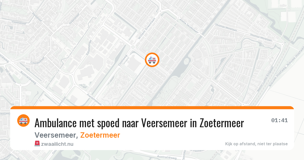 Ambulance met spoed naar Veersemeer in Zoetermeer — 22 jul 2026
