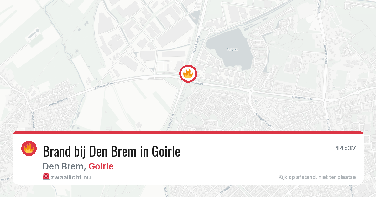 Brand bij Den Brem in Goirle — 22 jul 2026