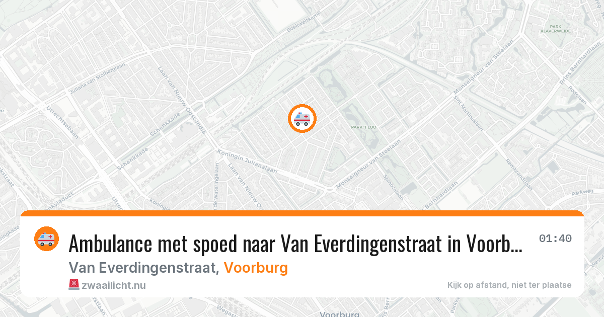 Ambulance met spoed naar Van Everdingenstraat in Voorburg — 18 jul 2026