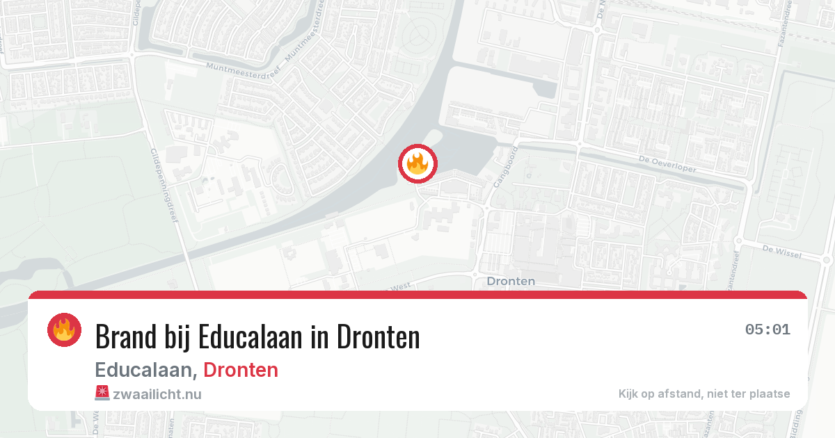 Brand bij Educalaan in Dronten — 11 jul 2026