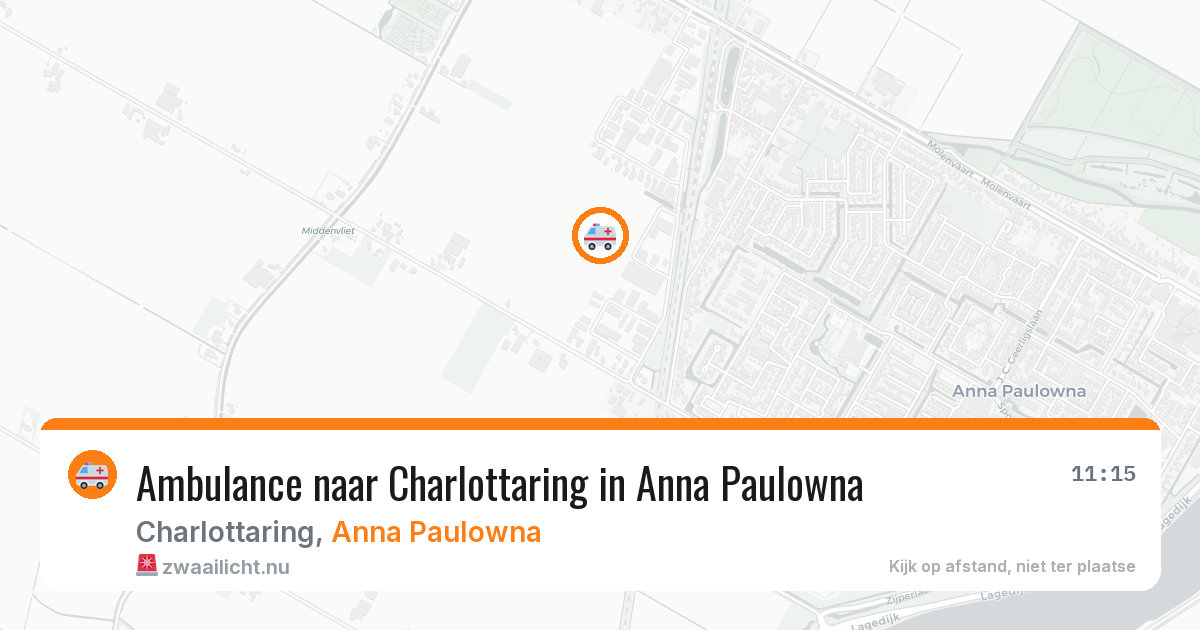 Ambulance naar Charlottaring in Anna Paulowna — 1 apr 2026