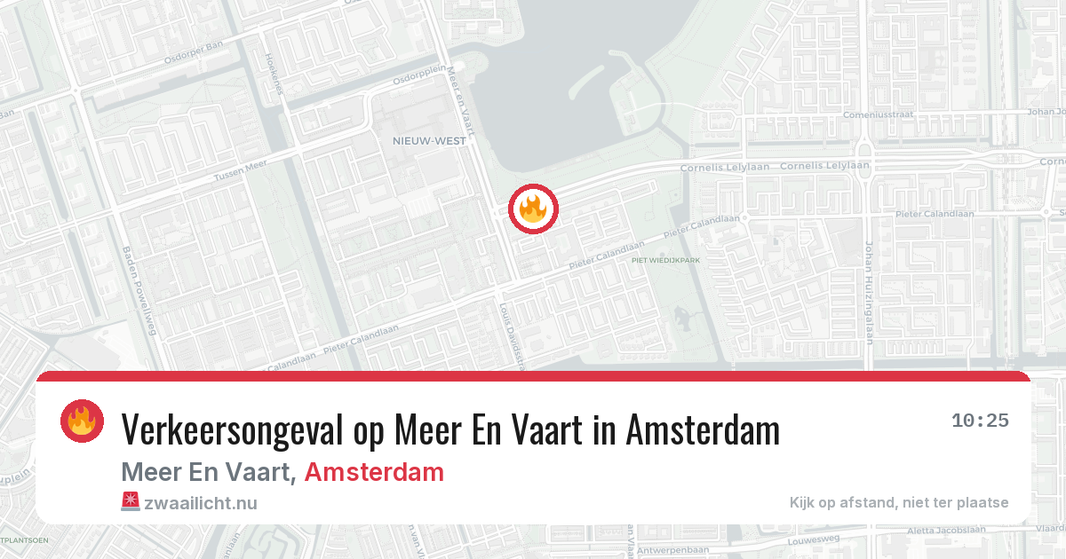 Verkeersongeval op Meer En Vaart in Amsterdam — 25 mrt 2026