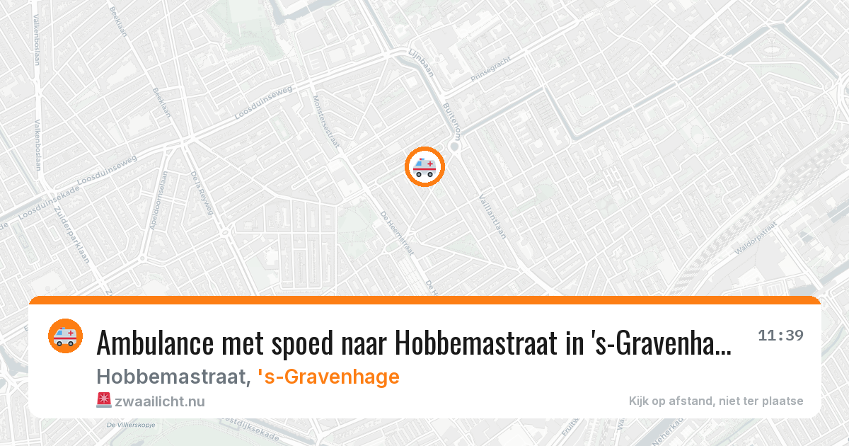 Ambulance met spoed naar Hobbemastraat in 's-Gravenhage — 16 feb 2026