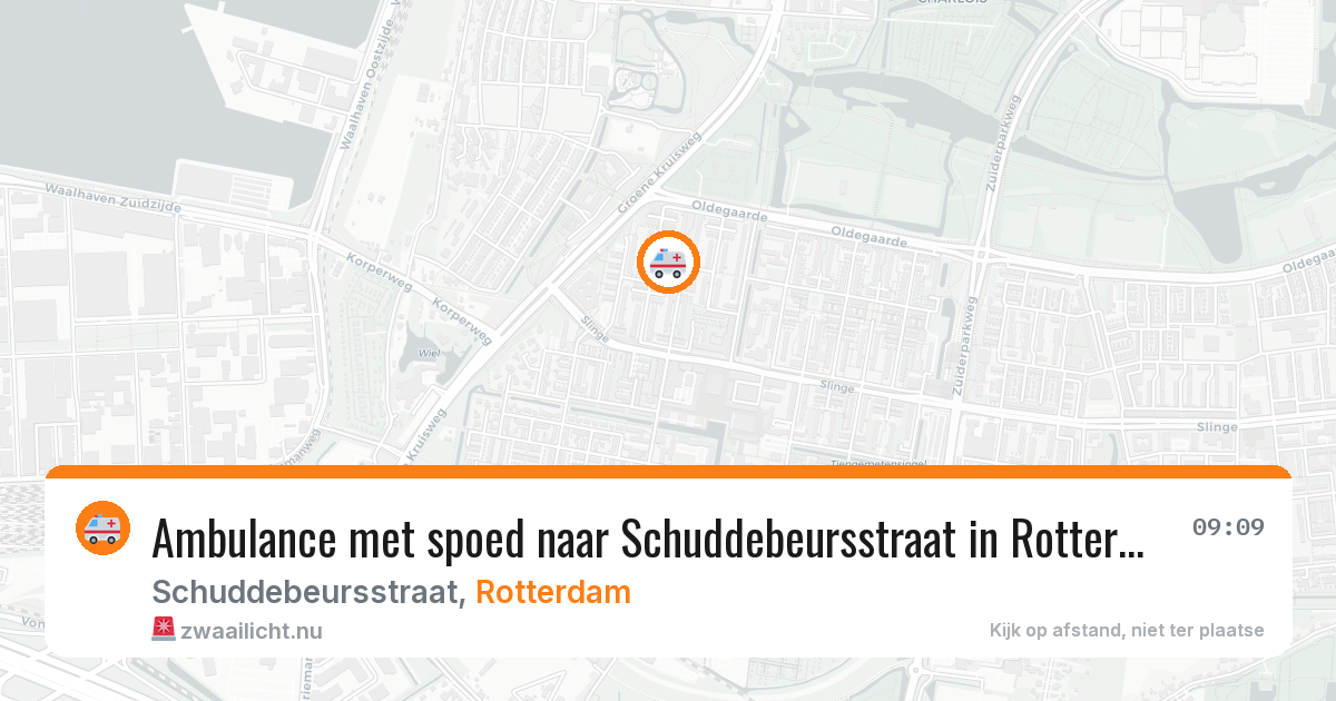 Ambulance met spoed naar Schuddebeursstraat in Rotterdam — 7 jun 2026