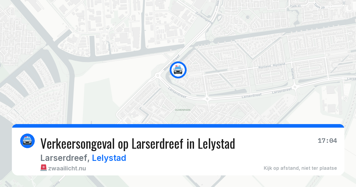 Verkeersongeval op Larserdreef in Lelystad — 14 mei 2026