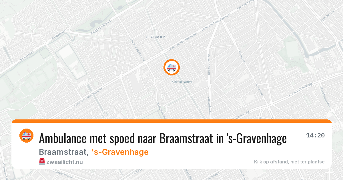 Ambulance met spoed naar Braamstraat in 's-Gravenhage — 13 jul 2026