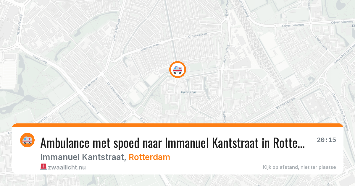 Ambulance met spoed naar Immanuel Kantstraat in Rotterdam — 23 jul 2026
