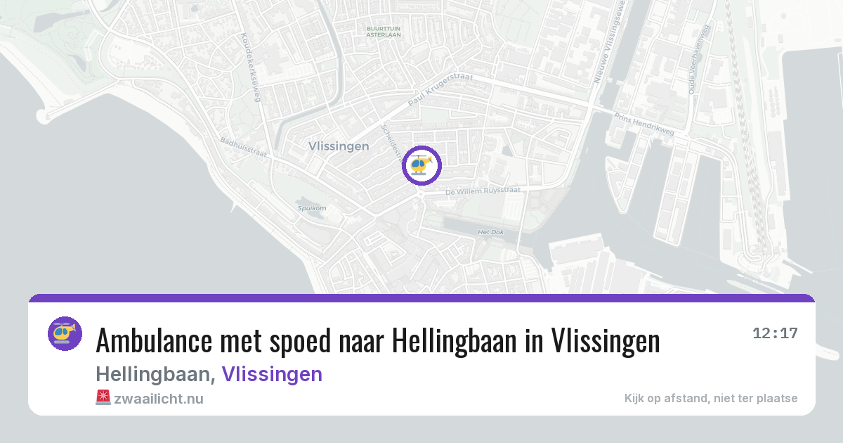 Ambulance met spoed naar Hellingbaan in Vlissingen — 1 mei 2026