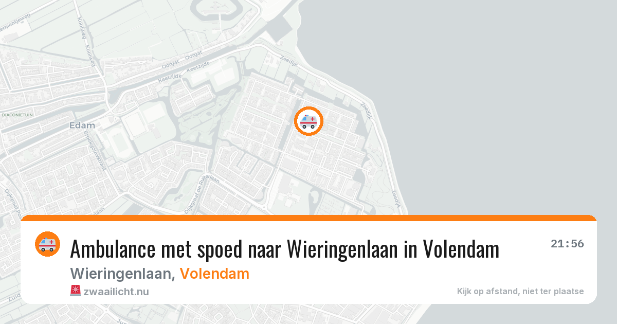 Ambulance met spoed naar Wieringenlaan in Volendam — 14 jul 2026