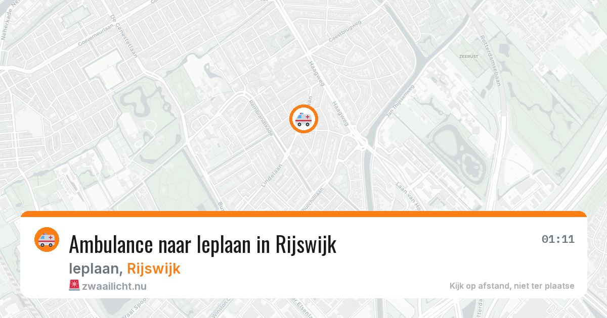 Ambulance naar Ieplaan in Rijswijk — 31 mei 2026