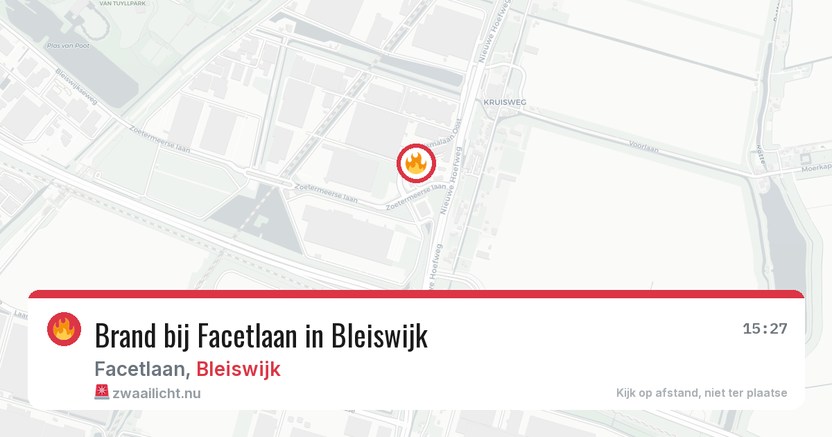 Brand bij Facetlaan in Bleiswijk — 26 mei 2026