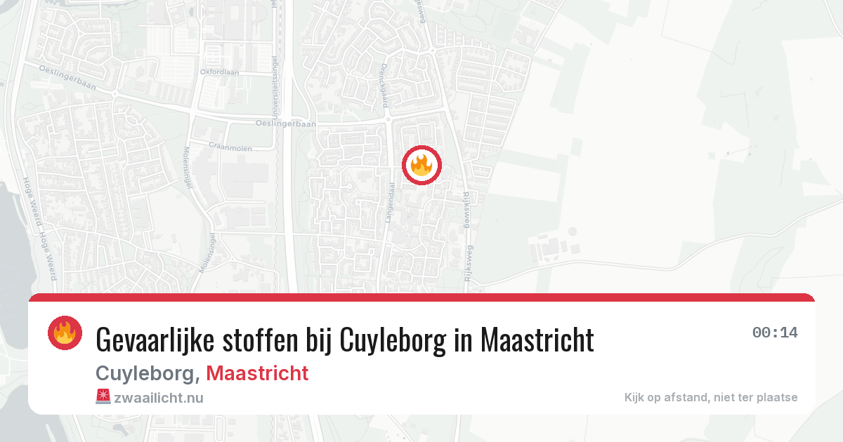 Gevaarlijke stoffen bij Cuyleborg in Maastricht — 30 mei 2026